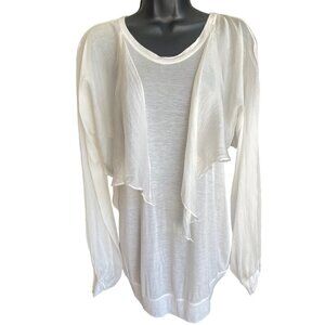 Robert Rodrigues womens white top Med 36” chest 27” long